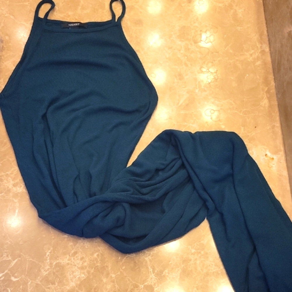Forever 21 Rich Team Cami Micro-Ribbed Maxi Dress, M - Picture 14 of 16